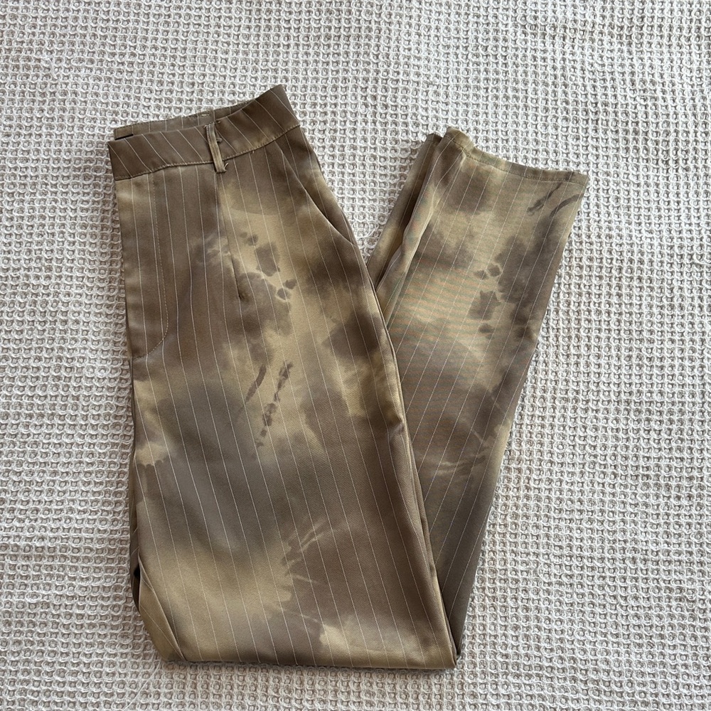 Missguided Tan Tie-Dye Chinos
